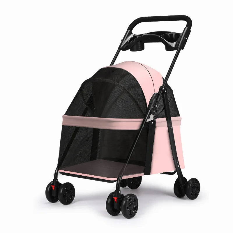 Pet Strollers Cart Cat Dog Small Dog Cat Teddy Cart Out Lightweight Folding Pet Products