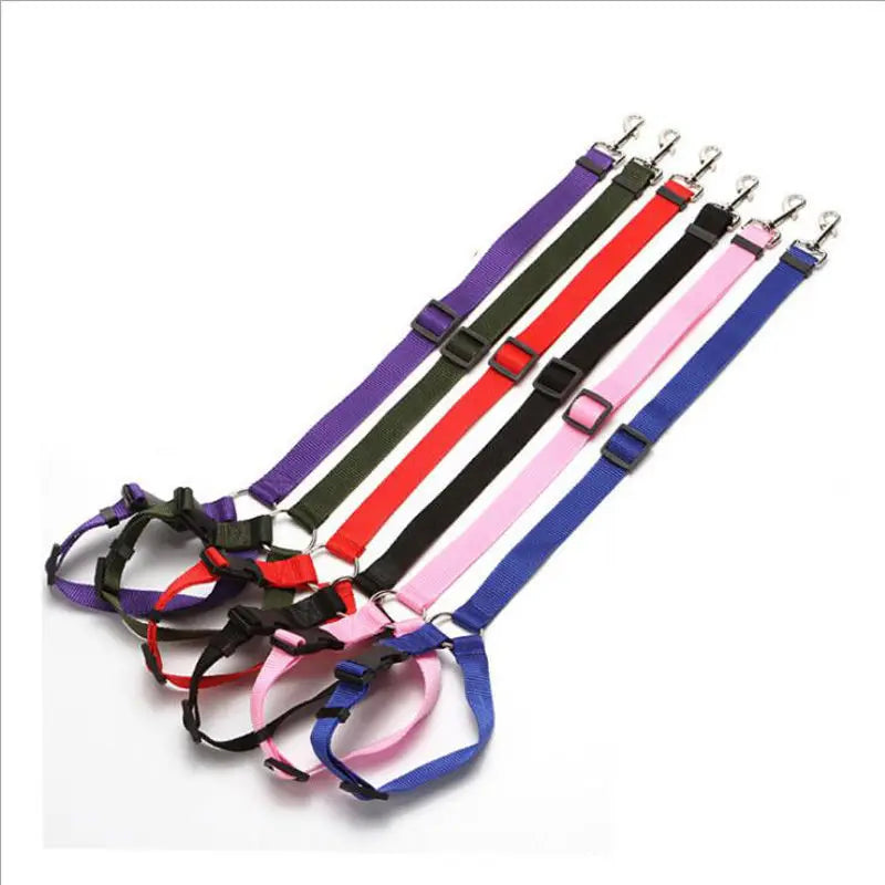 Pet Dog And Cat Seat Belt Safety Rope Car Headrest Restraint for Small Dogs Car Seat Belt Accessories