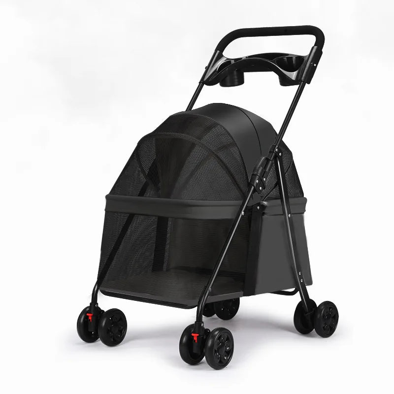 Pet Strollers Cart Cat Dog Small Dog Cat Teddy Cart Out Lightweight Folding Pet Products