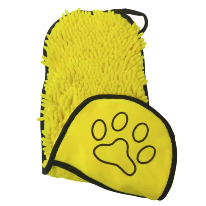 Large Soft Pet Bath Towel Quick-Drying Super Absorbent Foldable Skin-Friendly Cat Dog Bath Robe for Comfortable Cleaning