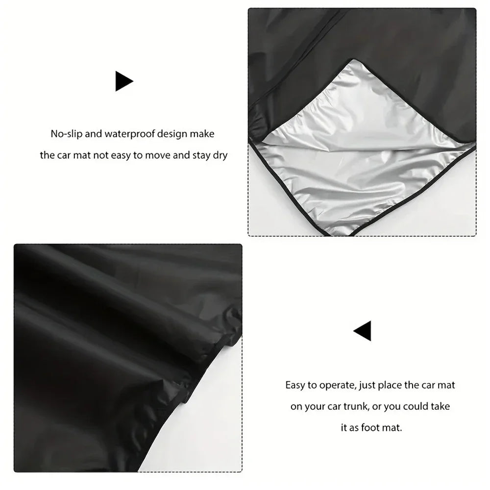 1PC Universal Waterproof Polyester Fiber Cargo Mat Portable Dustproof Luggage Liner Pet Mat for Car SUV Trunk Protection