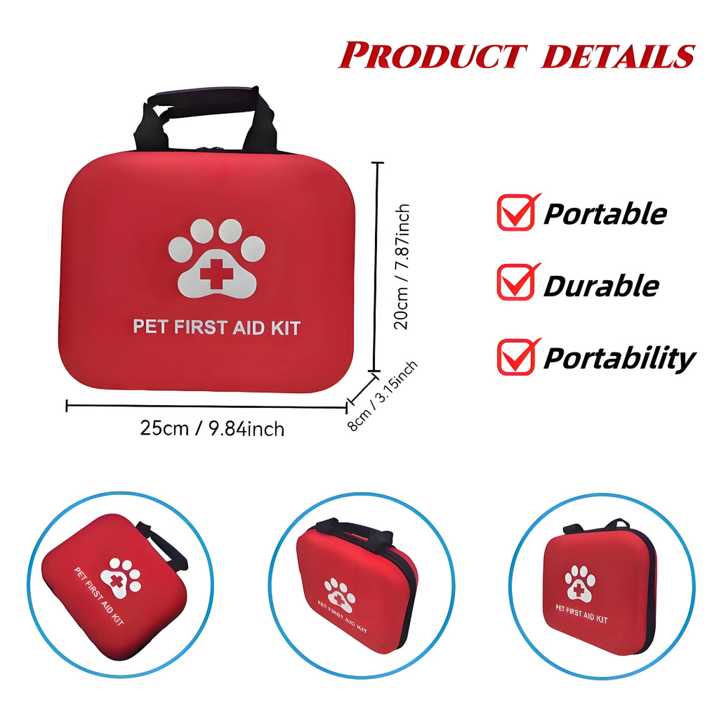 Pet First Aid Kit, Emergency Survival Kit, Pet First Aid Supplies, Dog Health Products, Reptile Medical Kit