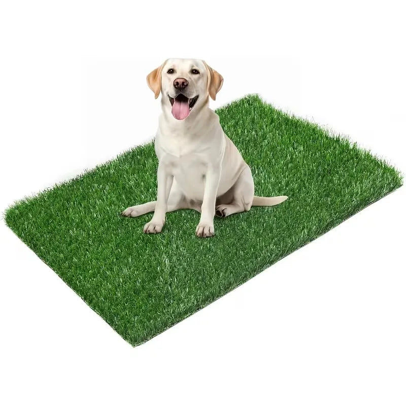Dog Grass Mat Washable Reusable Odor Control Training Pee Pad Non Slip Backing Easy Clean Pet Potty Mat Accessories
