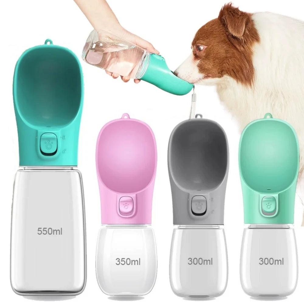 Pet Water Bottle 300ml/350ml/550ml Portable Outdoor Leak Proof Dog Water Bottle Outdoor Walking Dog Drinking Bowl Pet Supplies