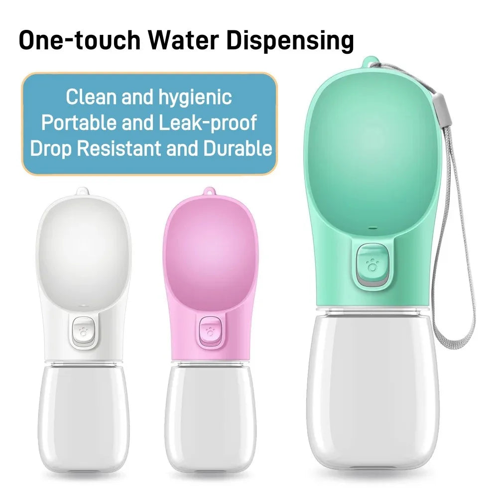 Pet Water Bottle 300ml/350ml/550ml Portable Outdoor Leak Proof Dog Water Bottle Outdoor Walking Dog Drinking Bowl Pet Supplies